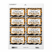 Halloween Tricks en Treats Food Label (Full Sheet)