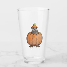 Halloween Trinkglas Taube