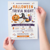 Halloween Trivia Night Gemeenschapsflyer Flyer (Hand)