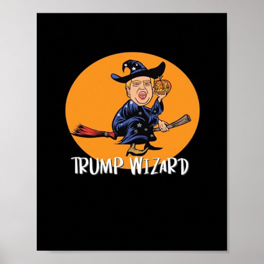 Halloween troef tovenaar grappige klassieker poster (Voorkant)