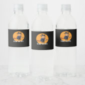 Halloween troef tovenaar grappige klassieker waterfles etiket (Flessen)