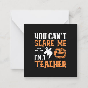 Halloween Trots Ik Ben Een Leraar Verjaardag Notitiekaartje