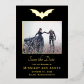 Halloween Trouw Save The Date Folie Uitnodiging (Voorkant)