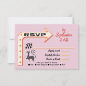 Halloween Trouwpijl teken rsvp reactie kaarten (Voorkant)