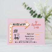 Halloween Trouwpijl teken rsvp reactie kaarten (Staand voorkant)