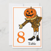 Halloween Trouwtafel Nummer Kaart 5 x 7 (Voorkant)