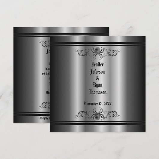 halloween trouwuitnodiging kaart (Voorkant / Achterkant)