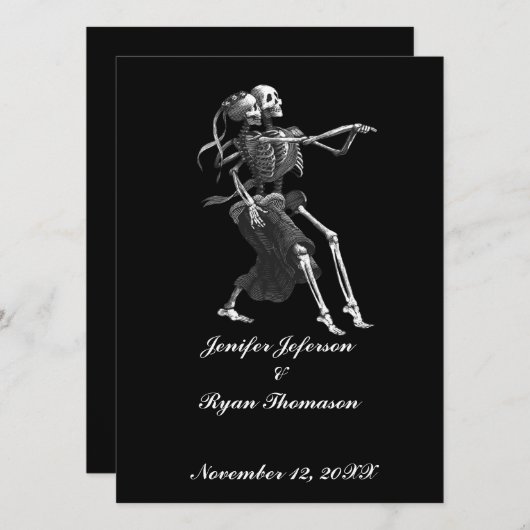 halloween trouwuitnodiging kaart (Voorkant / Achterkant)