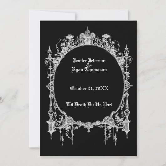 halloween trouwuitnodiging kaart (Voorkant)