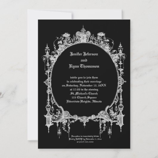 halloween trouwuitnodiging kaart (Achterkant)