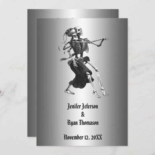 halloween trouwuitnodiging kaart (Voorkant / Achterkant)