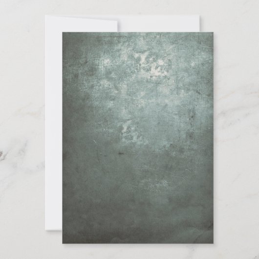 Halloween trouwuitnodiging met maan, begraafplaats kaart (Achterkant)