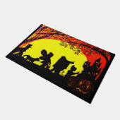HALLOWEEN TRUC OF BEHANDELAARS DEURMAT (Schuin)