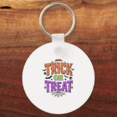 Halloween Truc of Behandeling Grappig Spinneweb Re Sleutelhanger (Voorkant)