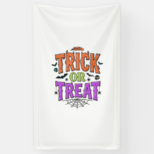 Halloween Truc of Behandeling Grappig Spinneweb Re Spandoek