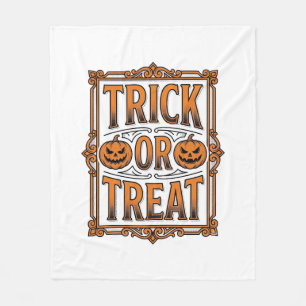 Halloween Truc of Behandeling Pompoen Schedels Vin Fleece Deken