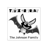 Halloween Truc of Behandeling Vleermuis Rubberstempel (Afrduk)