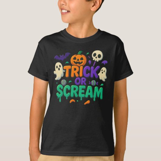 Halloween truc of schreeuw kleding Outfit Unisex T-shirt (Voorkant)