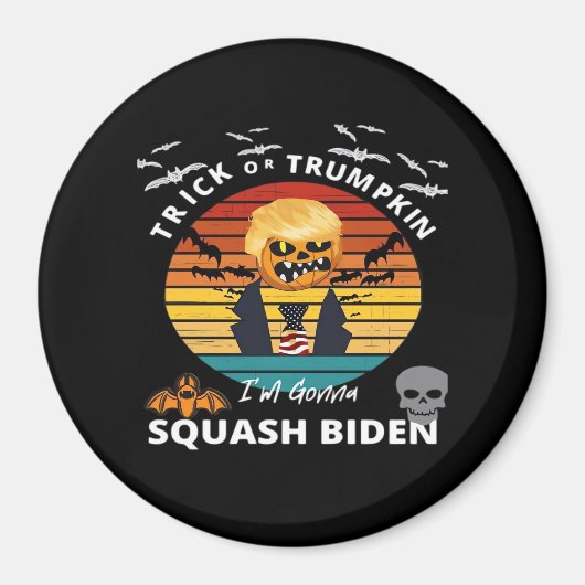 Halloween truc of trumpkin horror kostuum klassiek magneet (Voorkant)