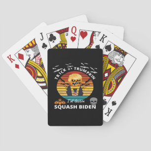 Halloween truc of trumpkin horror kostuum klassiek pokerkaarten