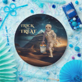 Halloween truc van de behandeling van mummie papieren bordje (Feest)