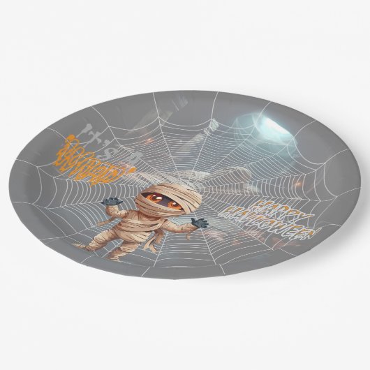 Halloween-truc van Treat Mummy's Lair Papieren Bordje (Gekanteld)