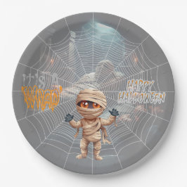 Halloween-truc van Treat Mummy's Lair Papieren Bordje