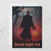 Halloween truc voor het behandelen van griezelige  kaart (Voorkant)