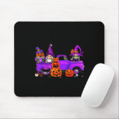 Halloween Truck Gnome Witch Pumpkin Boo Ghost Funn Muismat (Met muis)