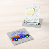 Halloween Truck Pumpkin Day Keeps Goblins Away Kartonnen Onderzetters (Insitu)