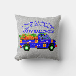 Halloween Truck Pumpkin Day Keeps Goblins Away Kussen