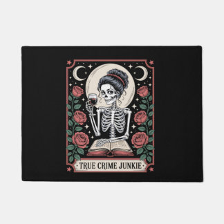 Halloween True Crime Junkie Tarot Card Deurmat