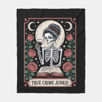 Halloween True Crime Junkie Tarot Card Fleece Deken