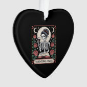 Halloween True Crime Junkie Tarot Card Ornament (voorkant)