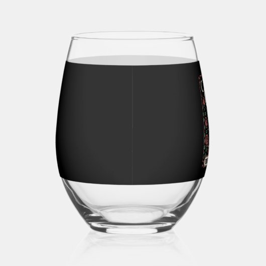 Halloween True Crime Junkie Tarot Card Wijnglas Zonder Voet (Rechts)