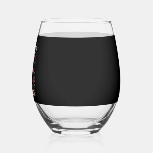 Halloween True Crime Junkie Tarot Card Wijnglas Zonder Voet (Links)