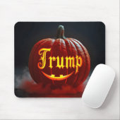 Halloween Trump Jack-o-lantern in de mist Muismat (Met muis)