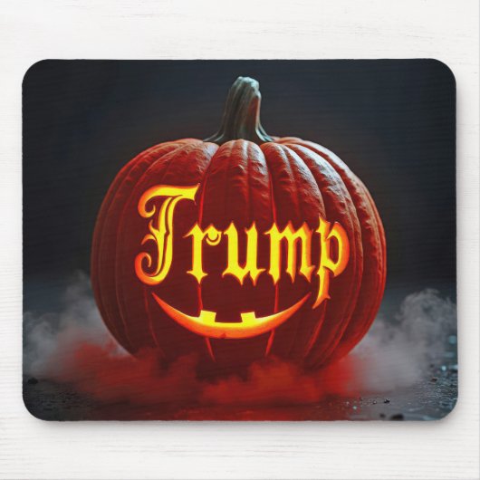 Halloween Trump Jack-o-lantern in de mist Muismat (Voorkant)