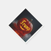 Halloween Trump Jack-o-lantern in de mist Servet (Hoek)