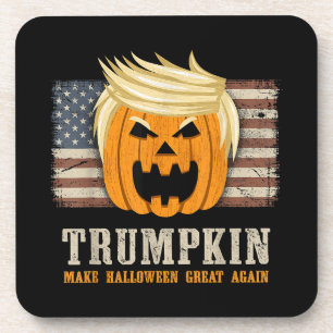 Halloween Trumpkin  Amerikaanse vlag Bier Onderzetter