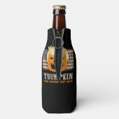 Halloween Trumpkin Amerikaanse vlag Flesjeskoeler (Fles Achterkant)