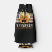 Halloween Trumpkin Amerikaanse vlag Flesjeskoeler (Achterkant)