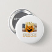 Halloween Trumpkin  Amerikaanse vlag Funny Trump T Ronde Button 5,7 Cm (Voorkant /achterkant)