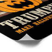 Halloween Trumpkin  Amerikaanse vlag Poster (Hoek)