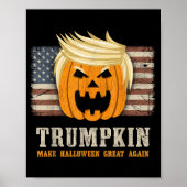 Halloween Trumpkin  Amerikaanse vlag Poster (Voorkant)