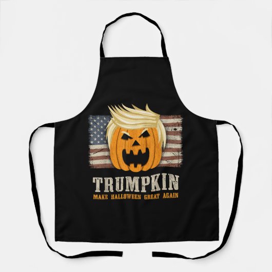 Halloween Trumpkin Amerikaanse vlag Schort (Voorkant)