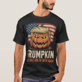 Halloween Trumpkin Amerikaanse vlag T-shirt (Voorkant)