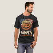 Halloween Trumpkin Amerikaanse vlag T-shirt (Voorkant volledig)
