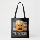 Halloween Trumpkin Amerikaanse vlag Tote Bag (Voorkant)