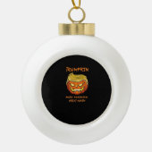 Halloween Trumpkin Classic Funny Keramische Bal Ornament (Voorkant)
